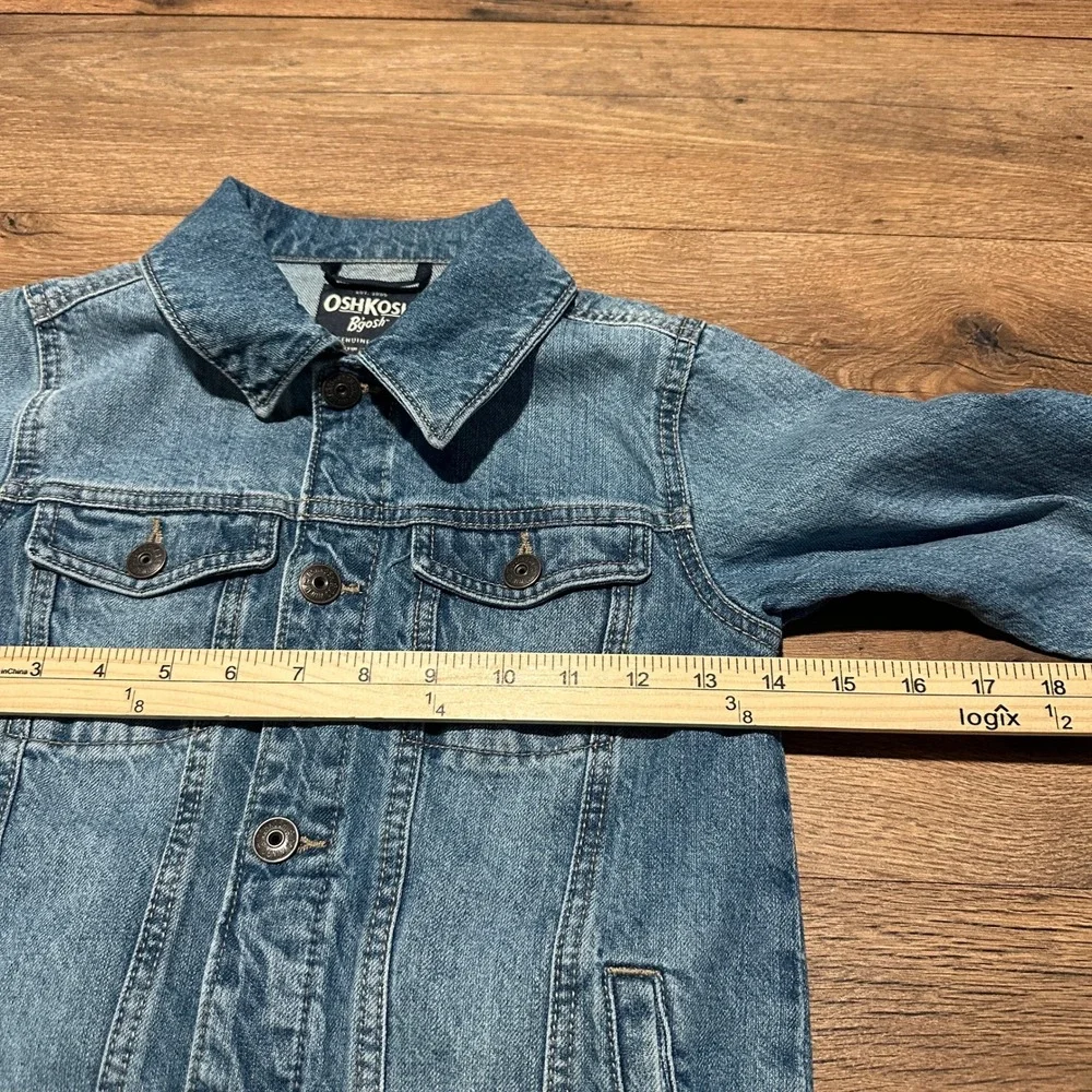 OshKosh B'gosh Blue Denim Trucker Jacket Kids Size 8